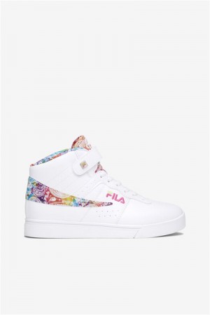 White / Yellow Women's Fila Vulc 13 Rg Tie-Dye Shoes | Saudi Arabia-047356