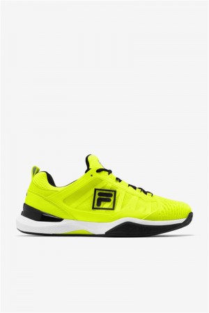 Yellow / Black / White Men's Fila Speedserve Energized Tennis Shoes | Saudi Arabia-906238