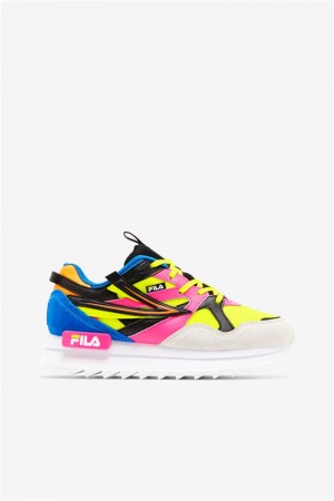 Yellow / Pink / Blue Women's Fila Sandenal Orbit Shoes | Saudi Arabia-398512