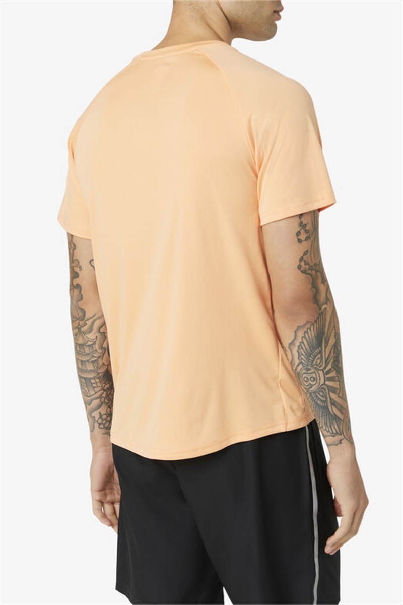 Apricot Men's Fila Pickleball Short Sleeve Crew Shirts | Saudi Arabia-903267