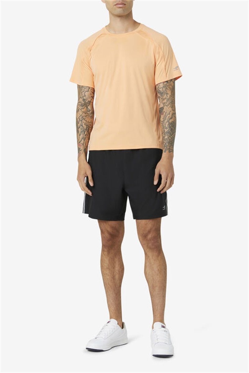 Apricot Men's Fila Pickleball Short Sleeve Crew Shirts | Saudi Arabia-903267