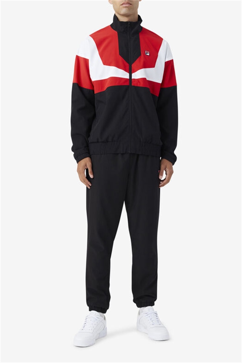 Black Men's Fila Amar Track Pants | Saudi Arabia-295687