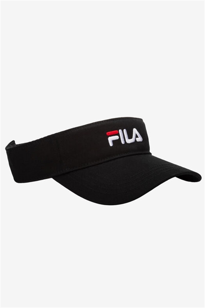 Black Men's Fila Embroidered Visor Hats | Saudi Arabia-452869