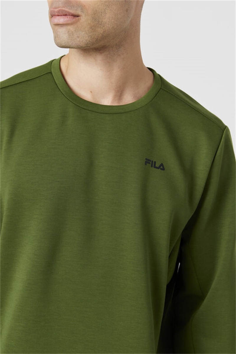 Black Men's Fila Emry Crew Sweatshirts | Saudi Arabia-864719