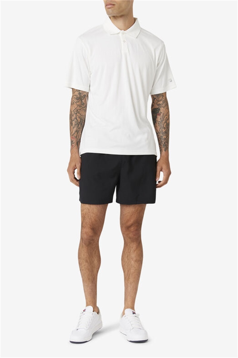 Black Men's Fila Essentials Clay 2 Shorts | Saudi Arabia-149602