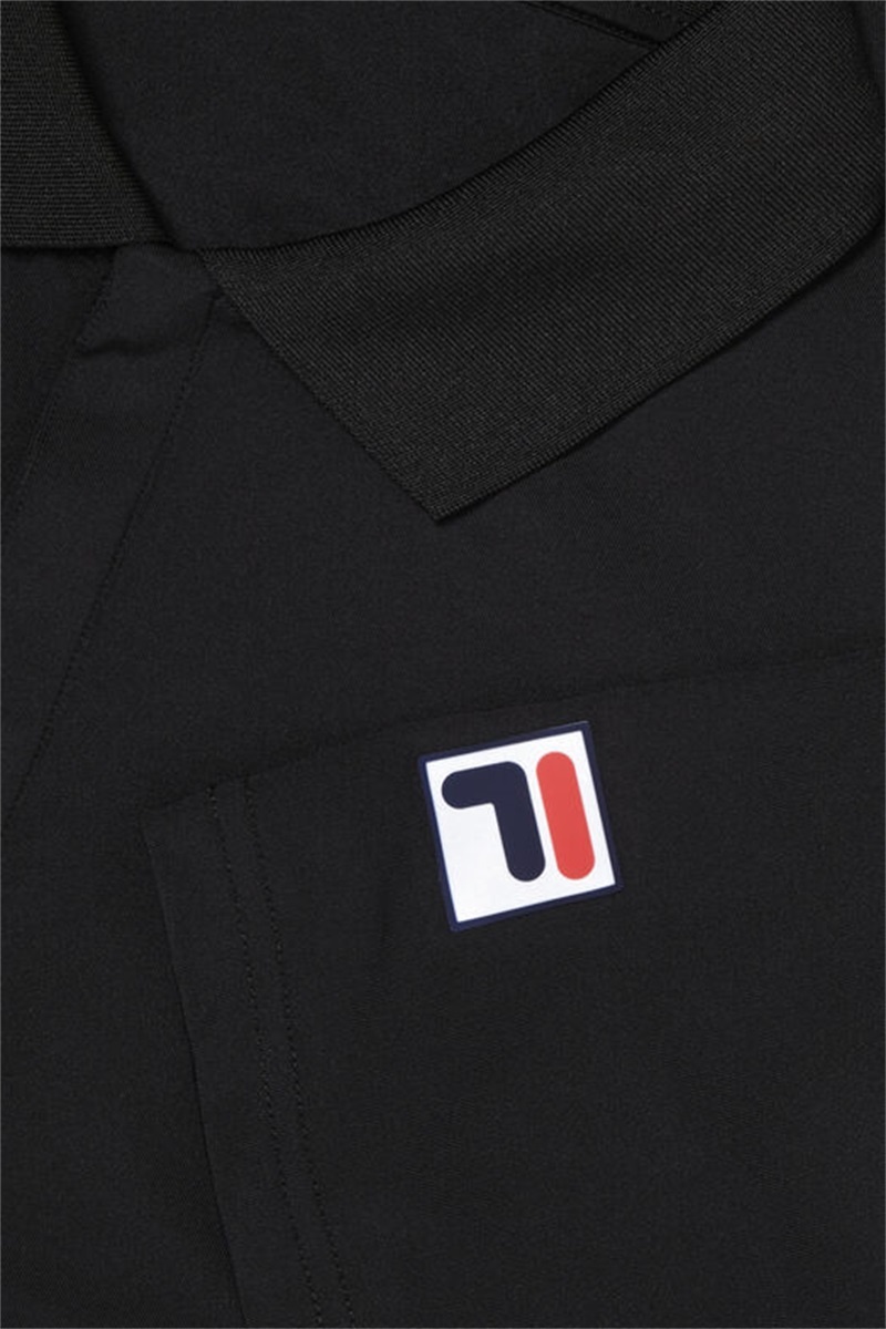 Black Men's Fila Essentials Ss Polo Shirts | Saudi Arabia-469215