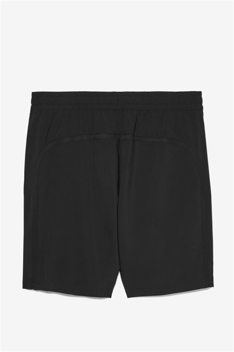 Black Men's Fila Essentials Woven Shorts | Saudi Arabia-257341