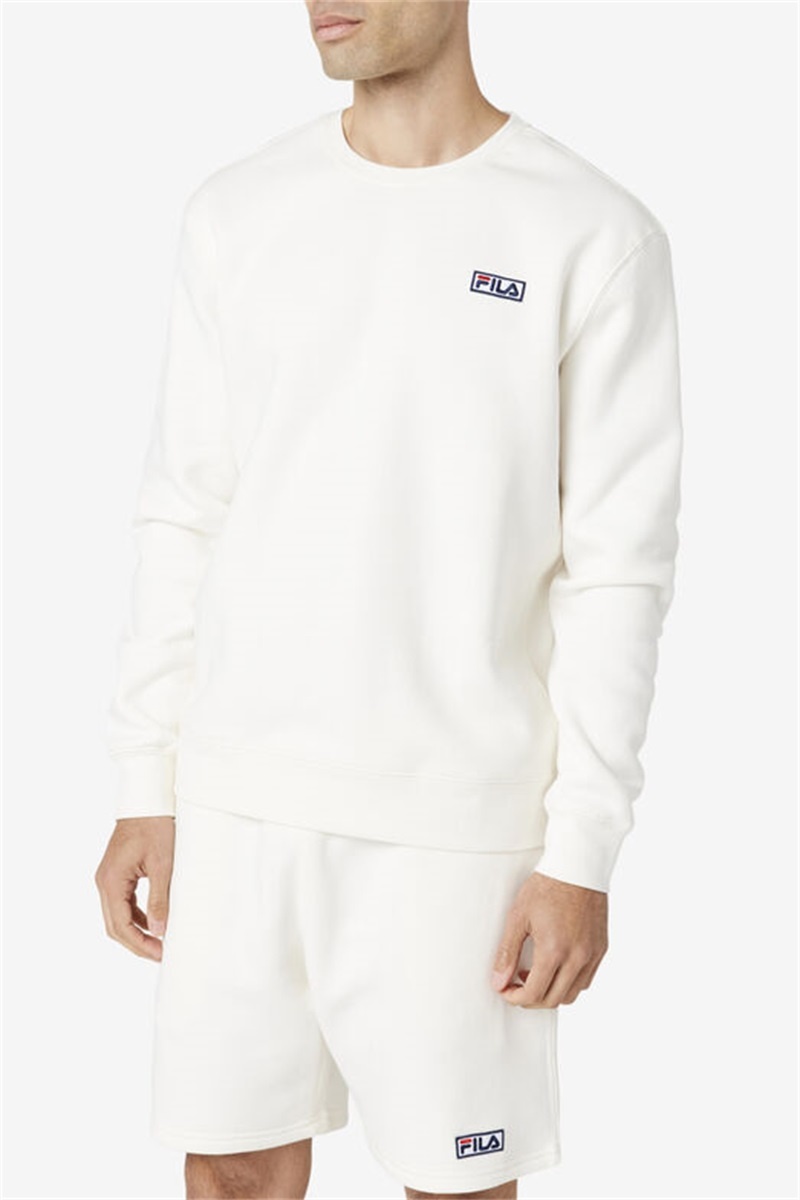 Black Men's Fila Garran Crew Sweatshirts | Saudi Arabia-125839
