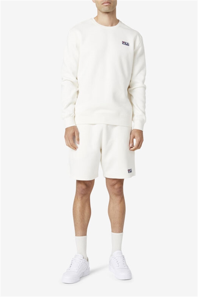 Black Men's Fila Garran Crew Sweatshirts | Saudi Arabia-125839