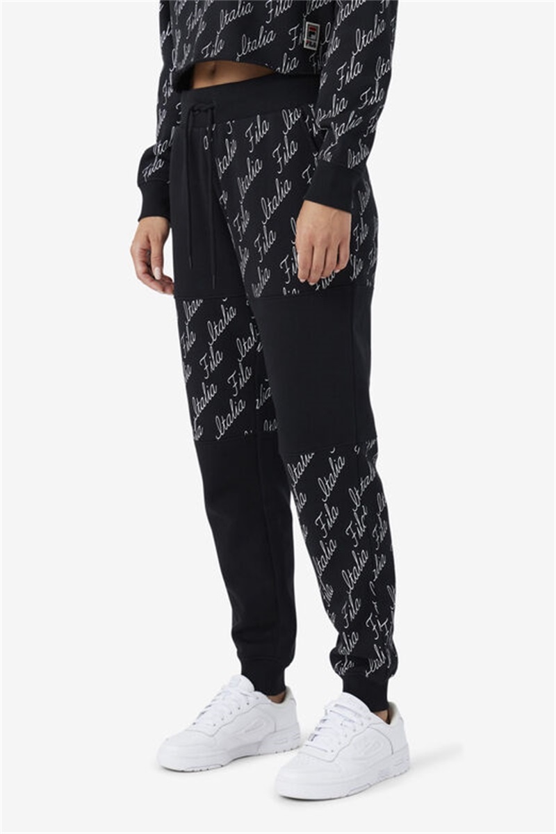 Black Men's Fila Gianna Joggers | Saudi Arabia-064897