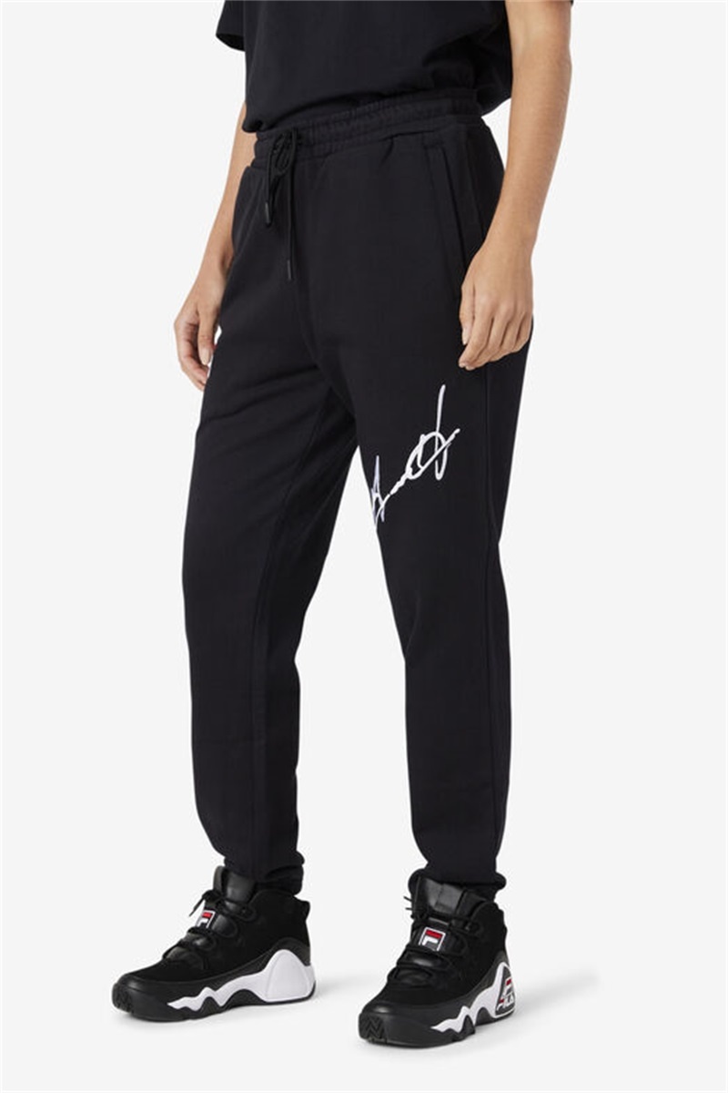 Black Men's Fila Grant Hill Orson Pants | Saudi Arabia-169857