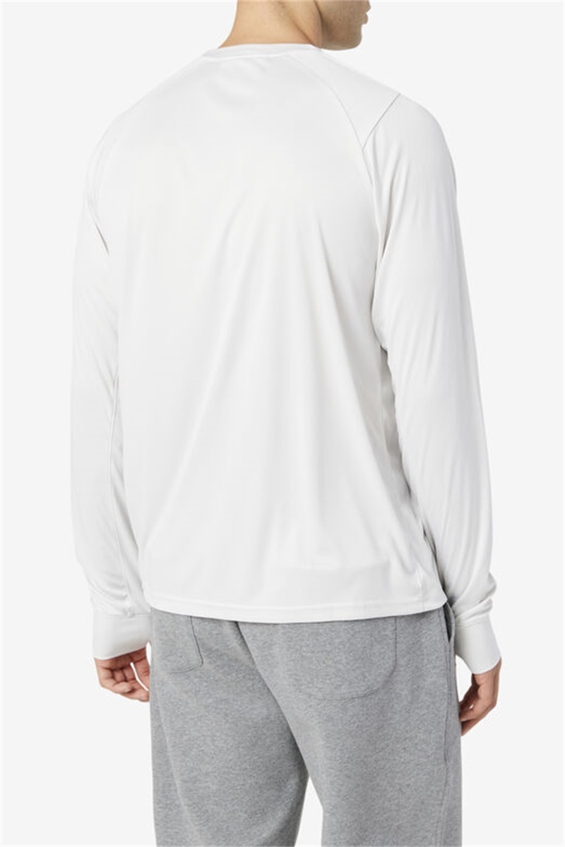 Black Men's Fila Jazam Long Sleeve Crew Tops | Saudi Arabia-059176
