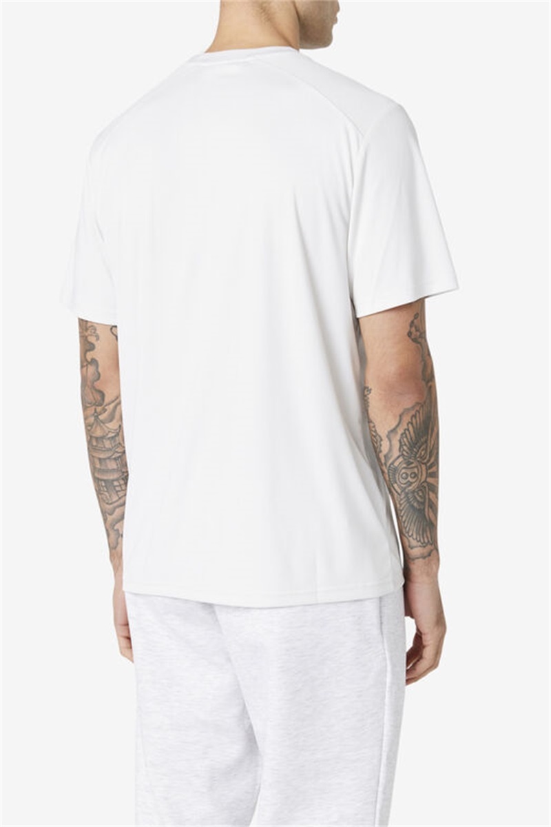 Black Men's Fila Kaab Crew Tops | Saudi Arabia-506214