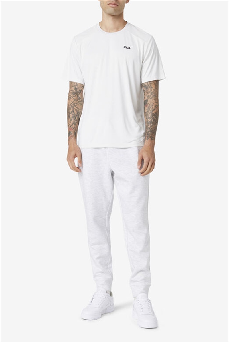 Black Men's Fila Kaab Crew Tops | Saudi Arabia-506214