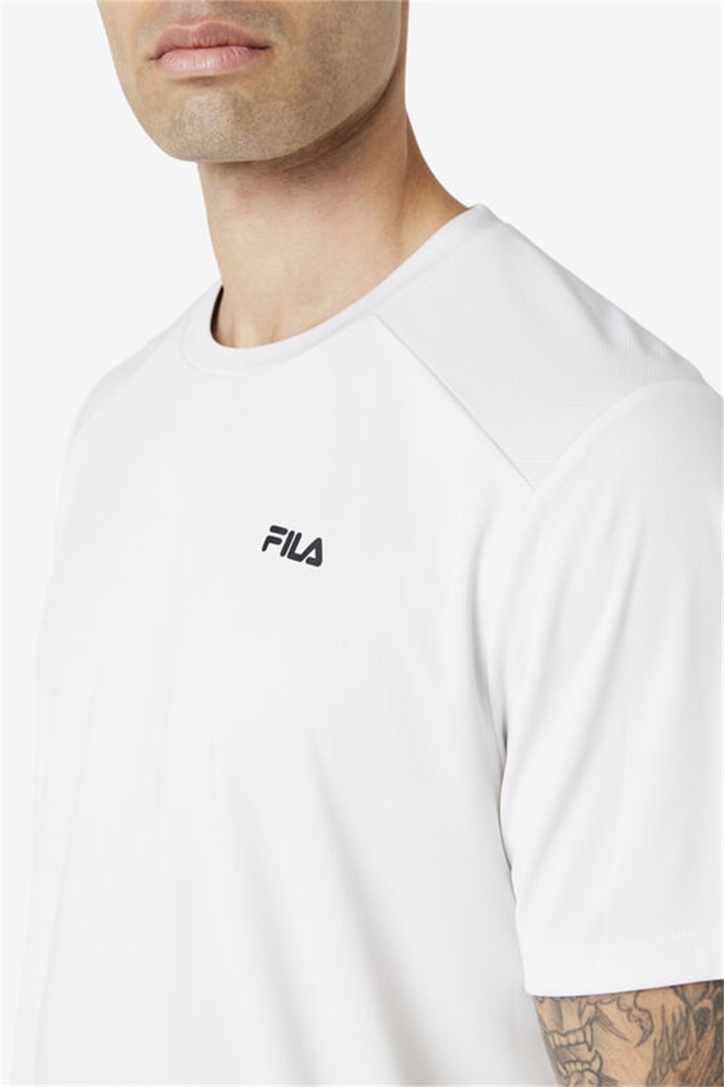 Black Men's Fila Kaab Crew Tops | Saudi Arabia-506214