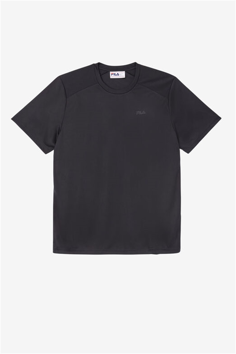 Black Men\'s Fila Kaab Crew Tops | Saudi Arabia-539104