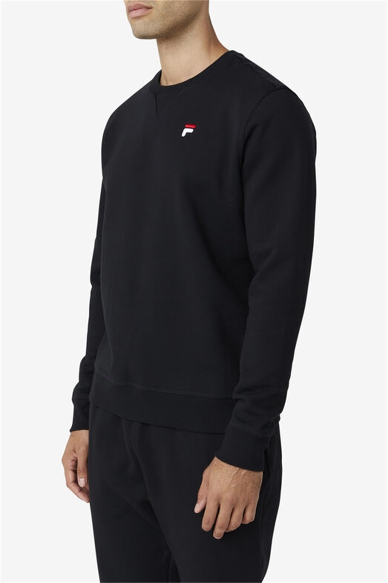 Black Men's Fila Kieve Sweatshirts | Saudi Arabia-791342