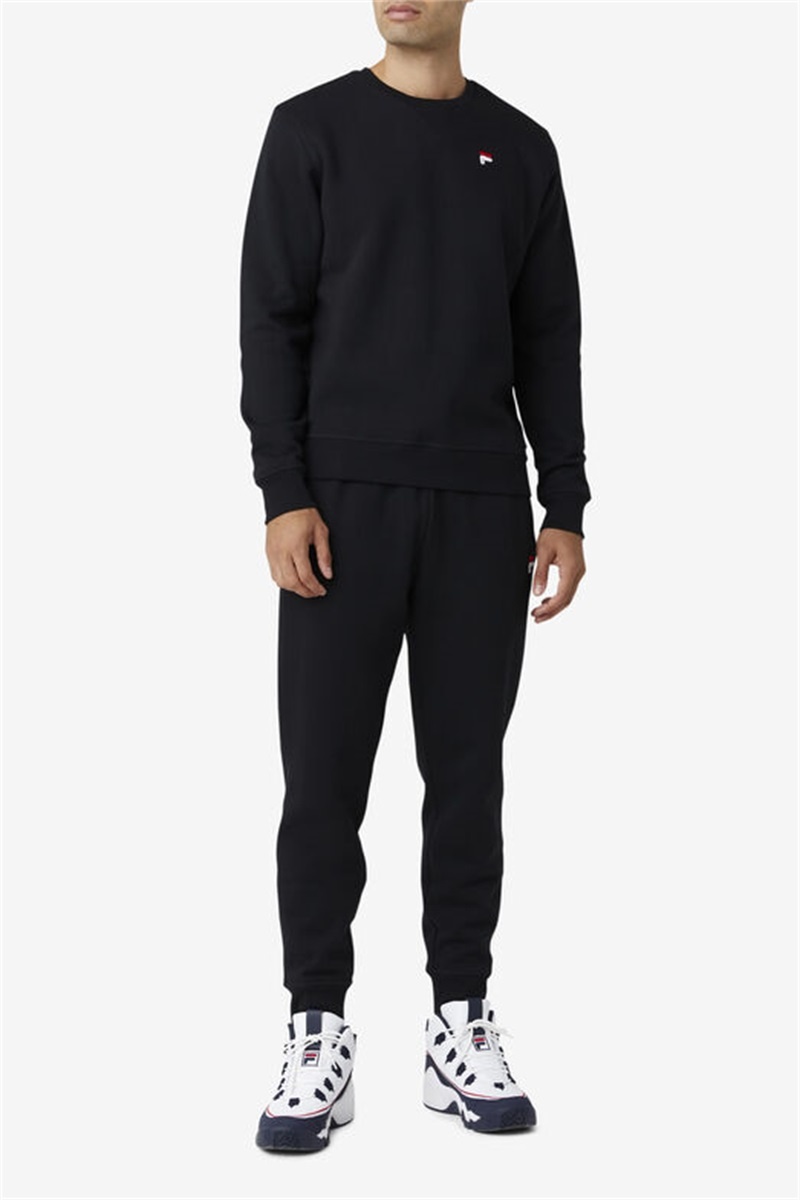 Black Men's Fila Kieve Sweatshirts | Saudi Arabia-791342