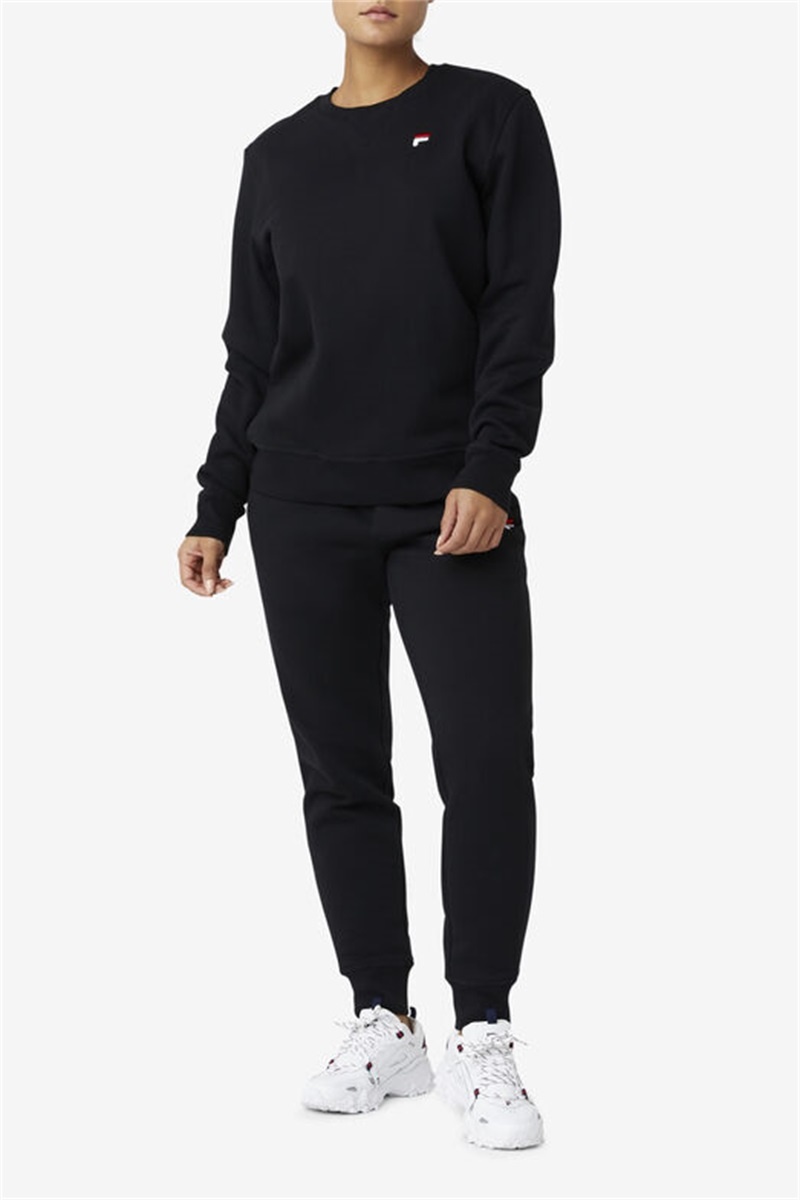 Black Men's Fila Kieve Sweatshirts | Saudi Arabia-791342