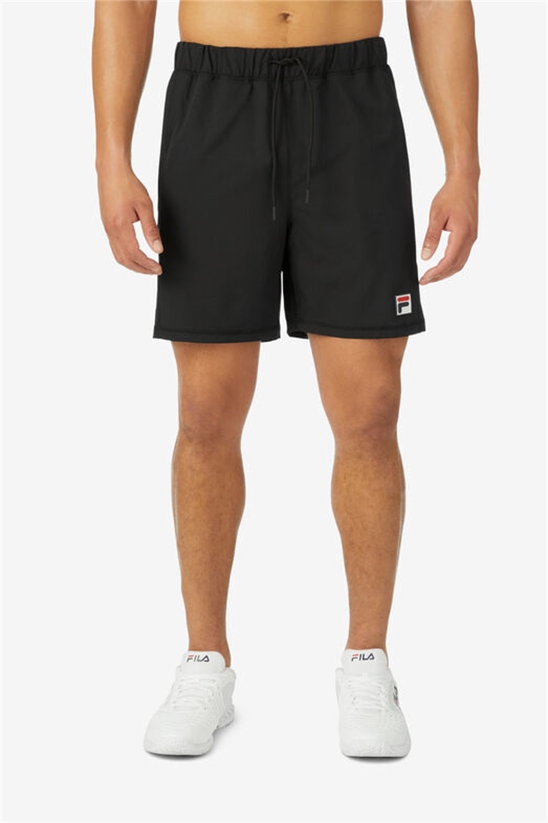 Black Men's Fila La Finale Woven Shorts | Saudi Arabia-986753