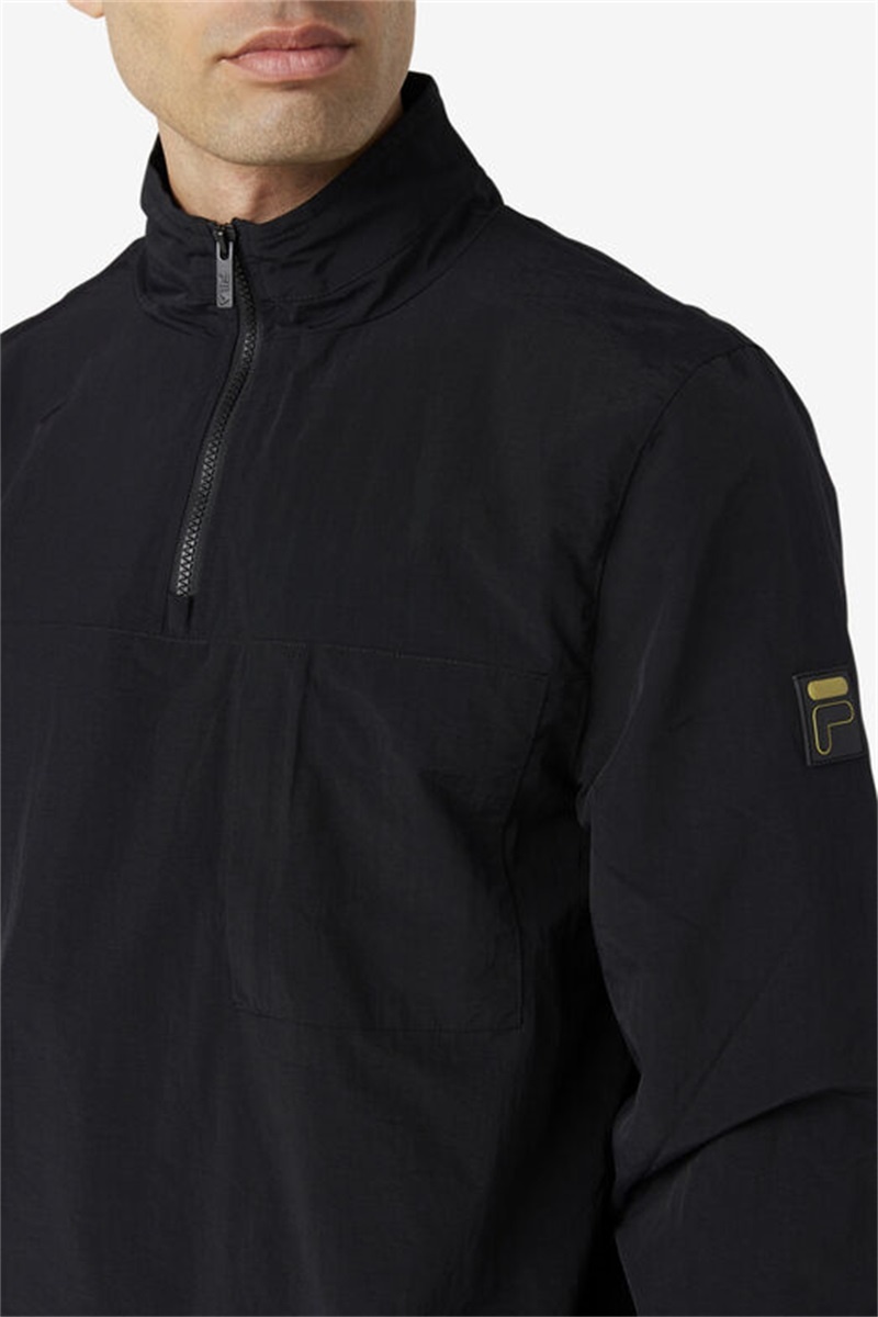 Black Men's Fila Magnus 1/4 Zip Track Jackets | Saudi Arabia-045763
