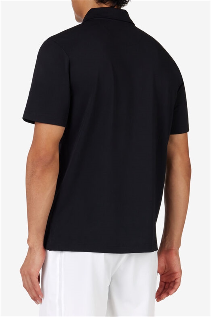 Black Men's Fila Match Point Polo Shirts | Saudi Arabia-457618