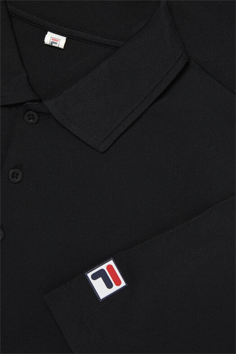 Black Men's Fila Match Point Polo Shirts | Saudi Arabia-457618