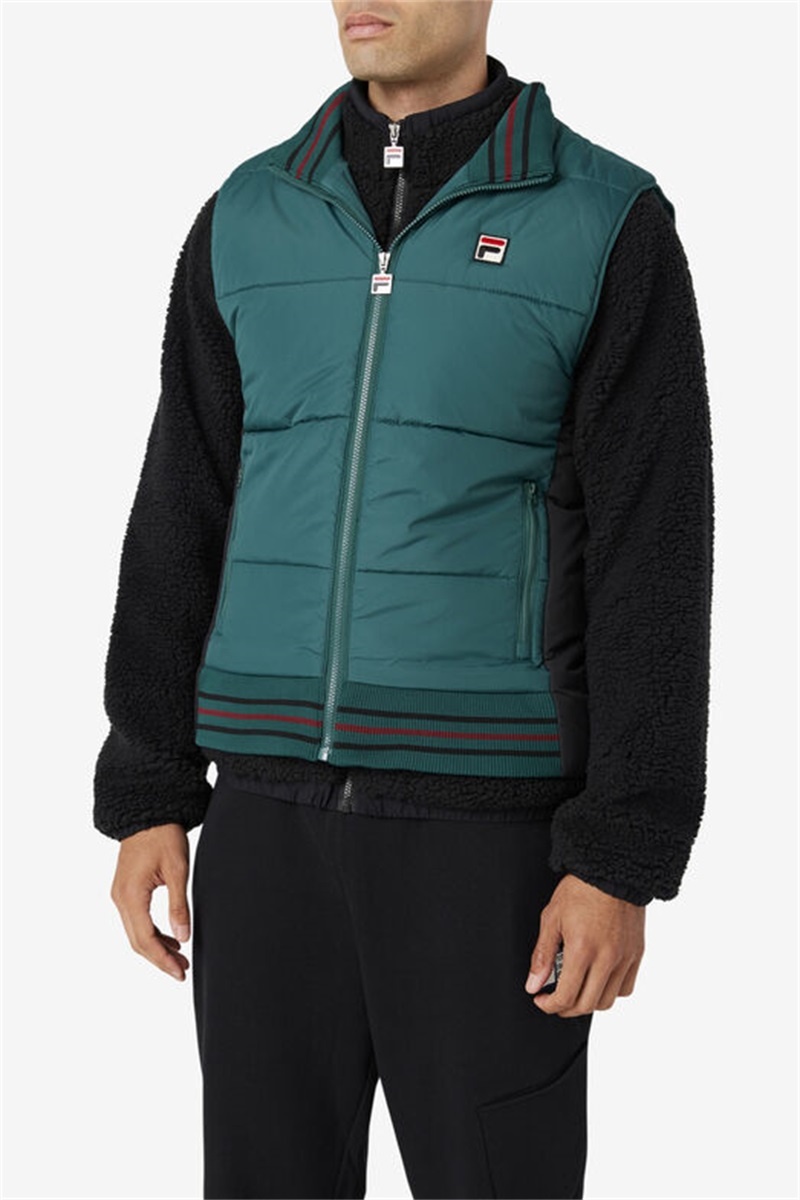 Black Men's Fila Matias Vest | Saudi Arabia-179486