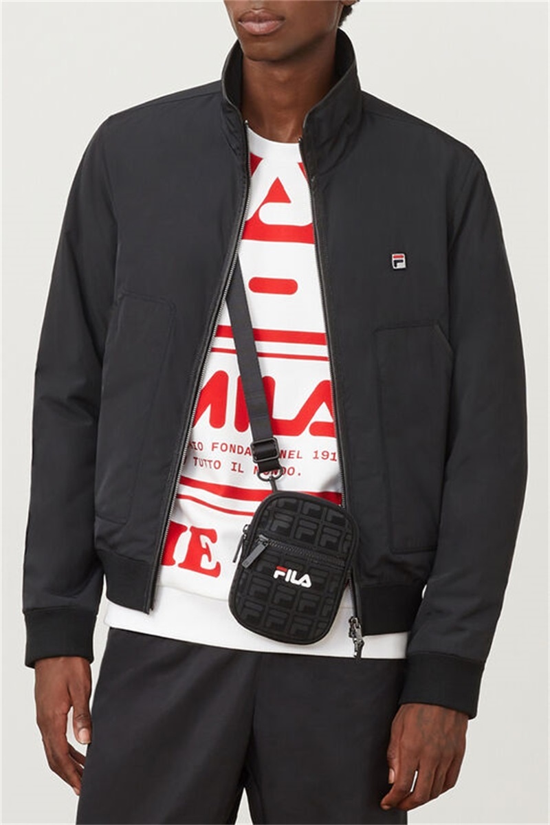 Black Men's Fila Milano Woven Jackets | Saudi Arabia-721985