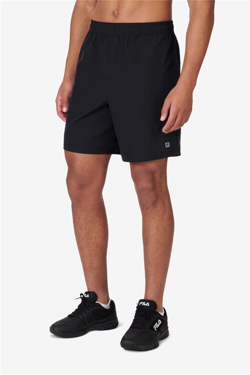 Black Men's Fila Modern Fit Shorts | Saudi Arabia-276301