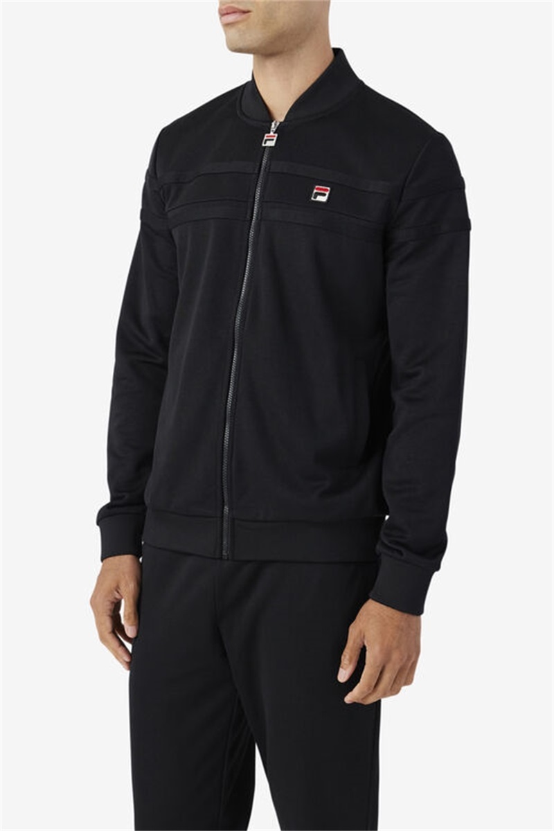 Black Men's Fila Naso Jackets | Saudi Arabia-169754