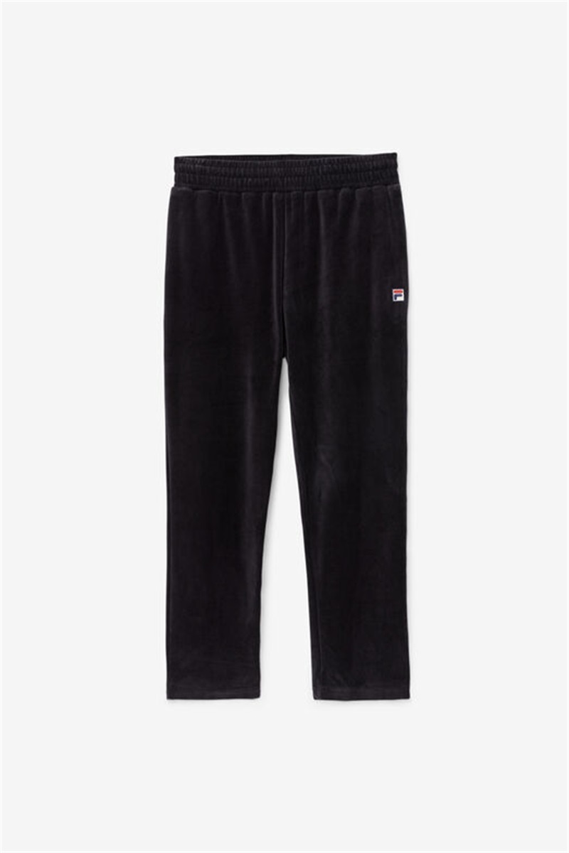 Black Men\'s Fila O-Fit Velour Pants | Saudi Arabia-064175