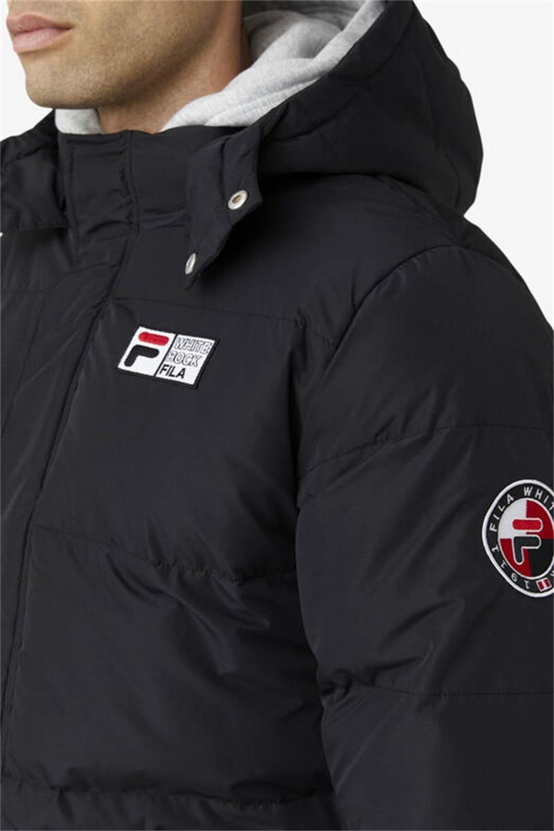 Black Men's Fila Otler Puffer Jacket | Saudi Arabia-960137