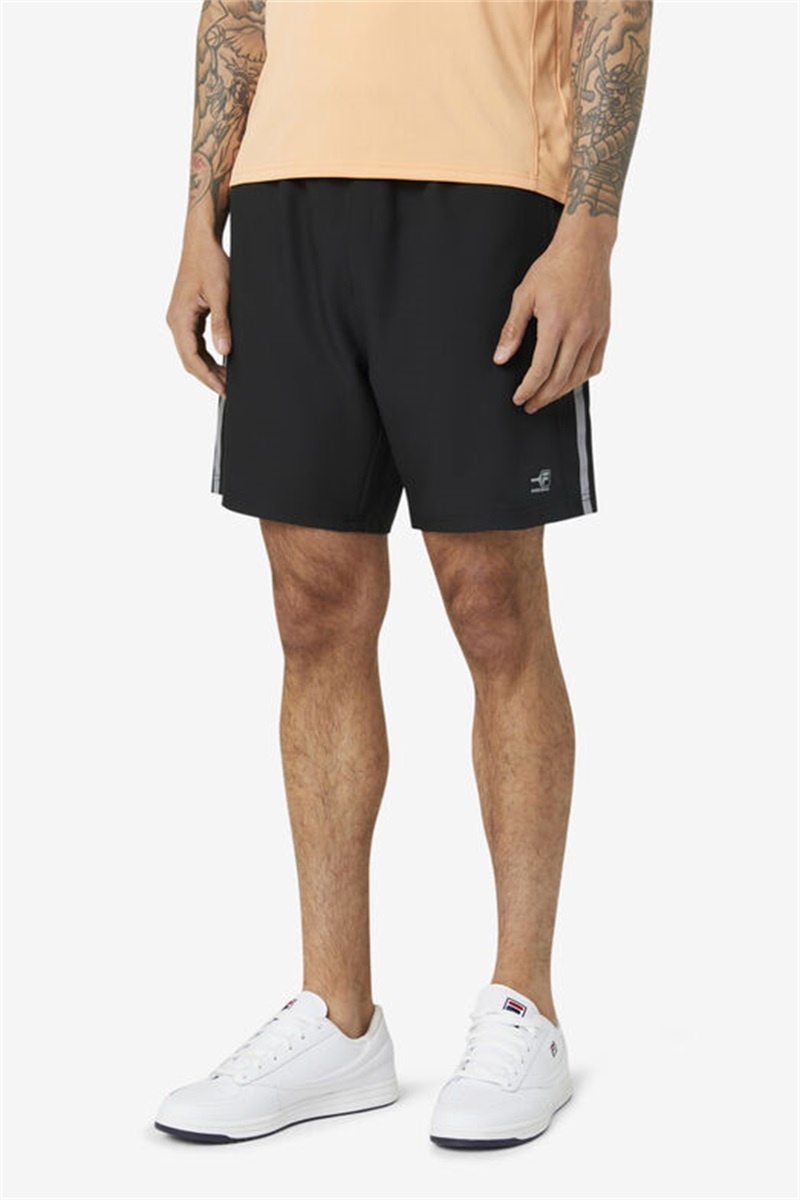 Black Men's Fila Pickleball Shorts | Saudi Arabia-195743