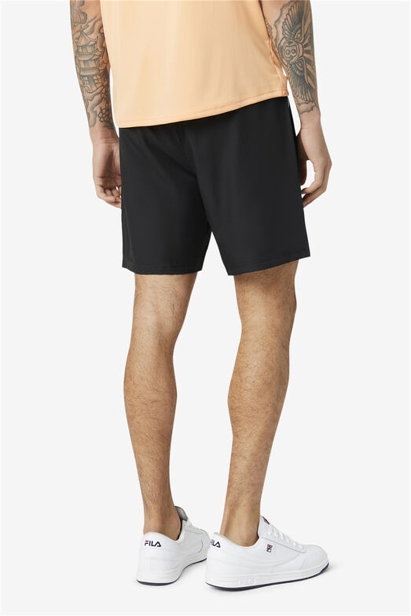 Black Men's Fila Pickleball Shorts | Saudi Arabia-195743