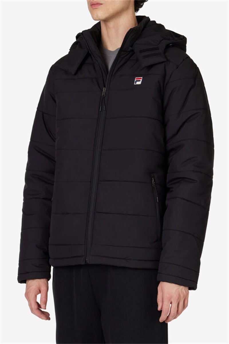 Black Men's Fila Premium Heavyweight Puffers | Saudi Arabia-185243