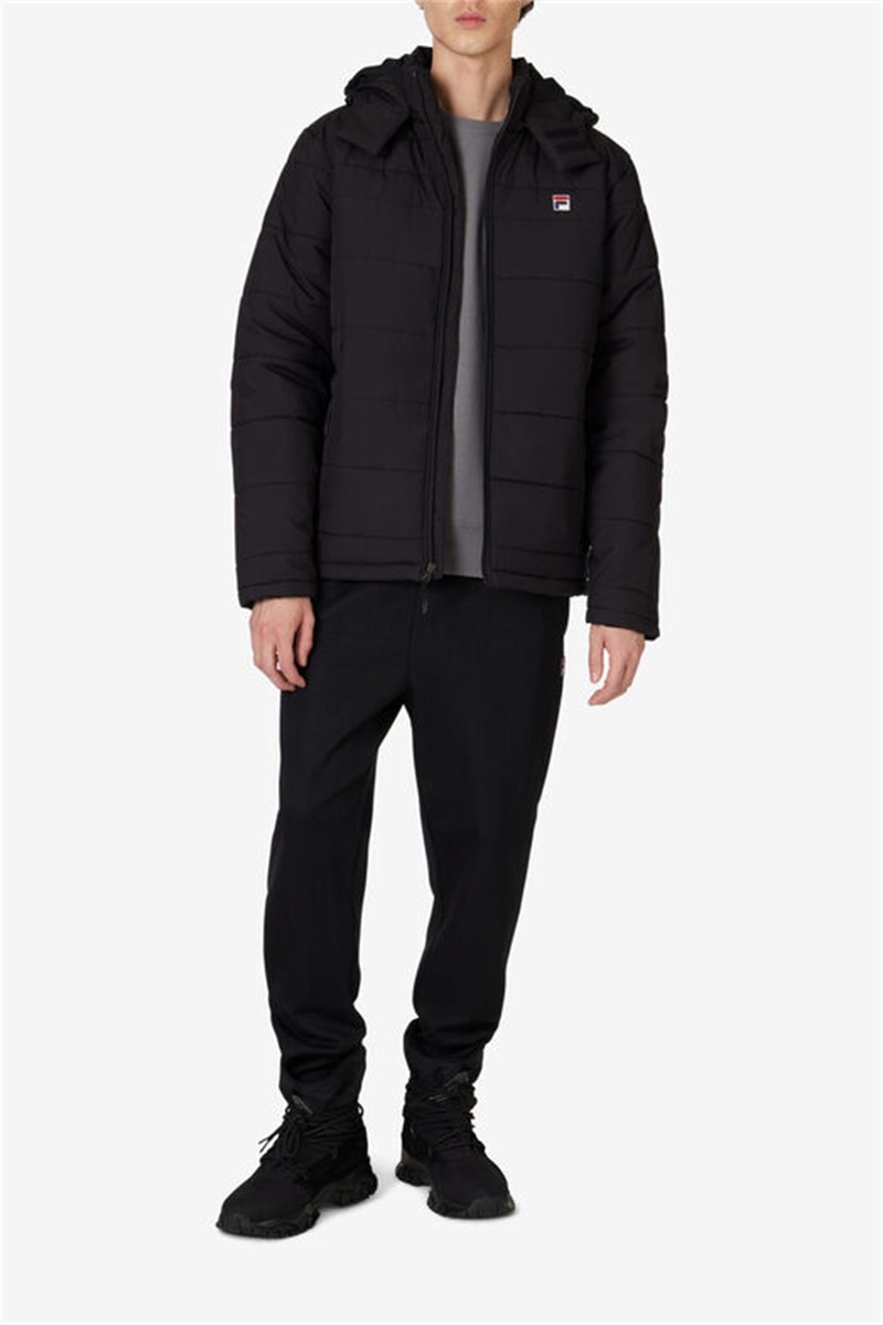 Black Men's Fila Premium Heavyweight Puffers | Saudi Arabia-185243