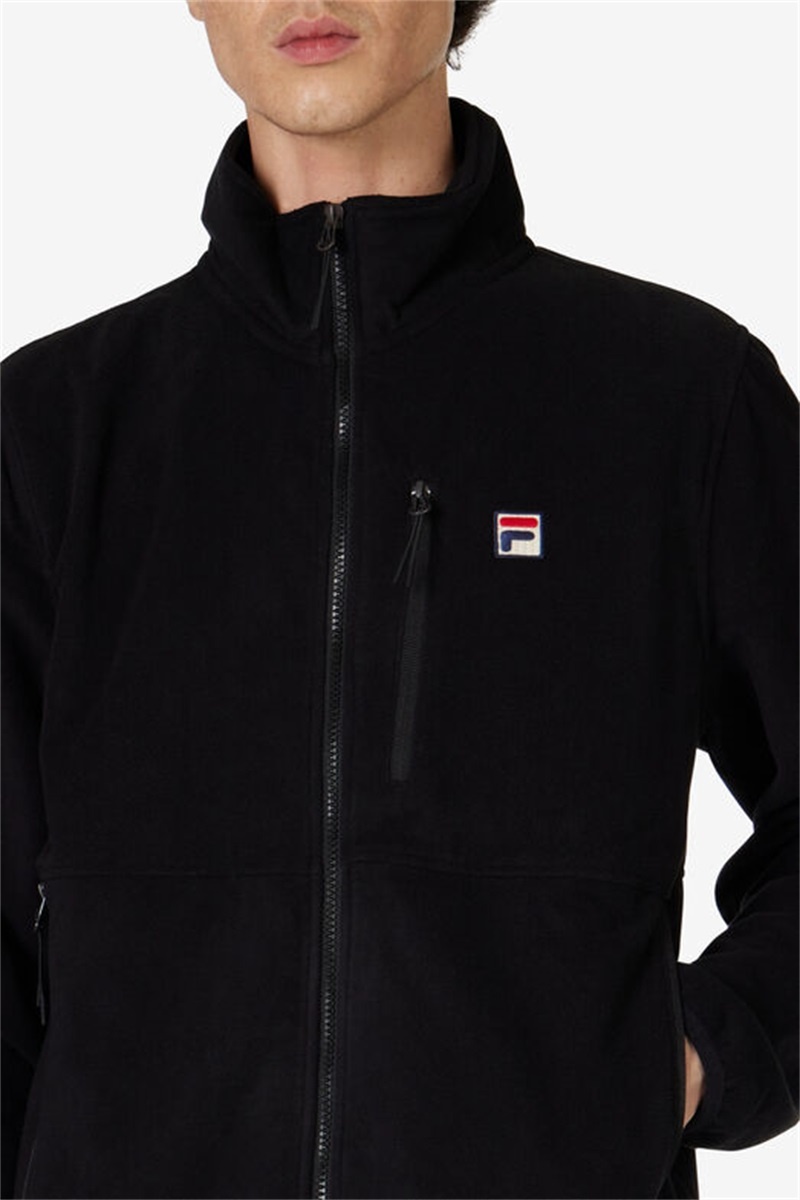 Black Men's Fila Premium Micro Fleece Jackets | Saudi Arabia-597302