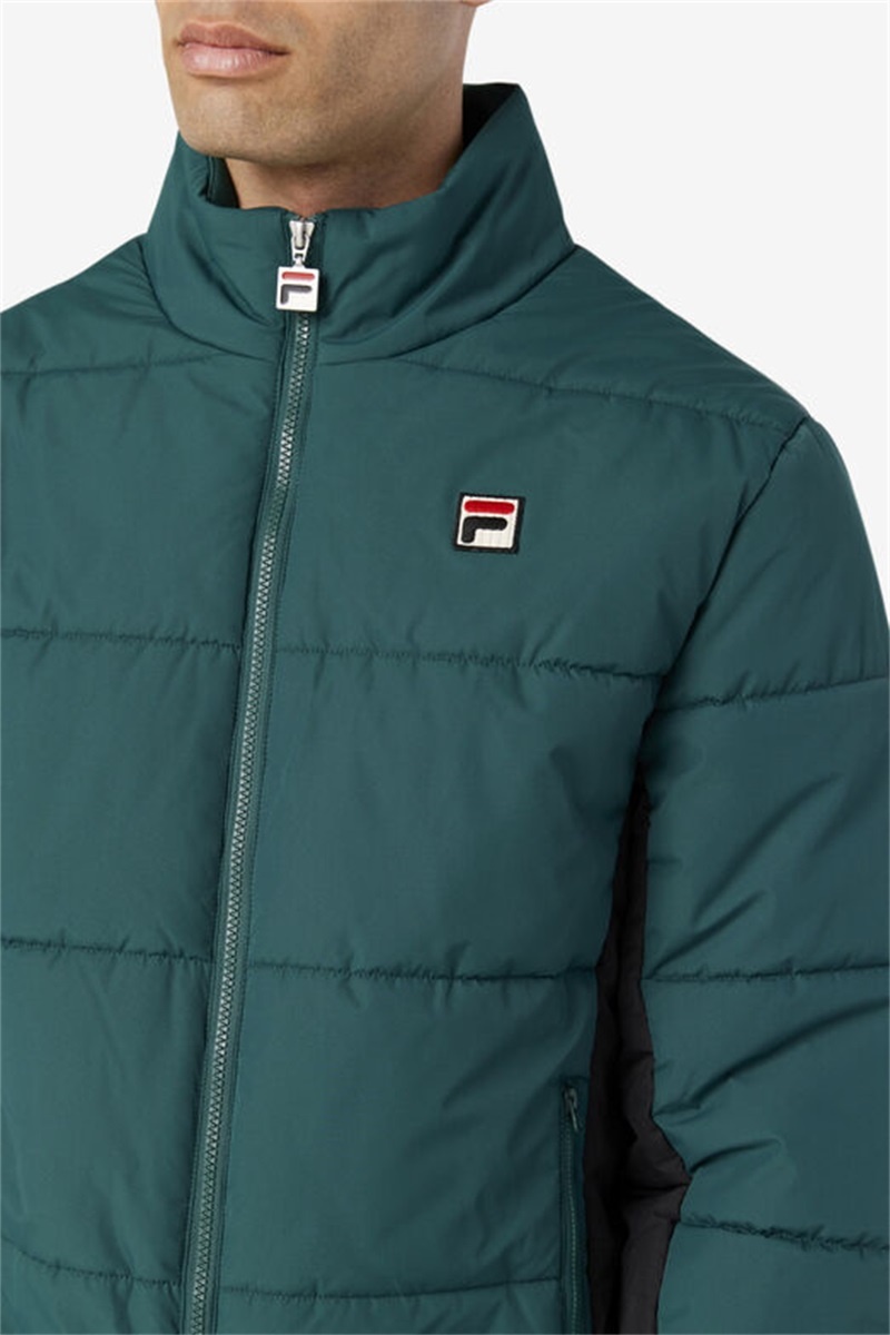 Black Men's Fila Watson Puffer Jacket | Saudi Arabia-017825