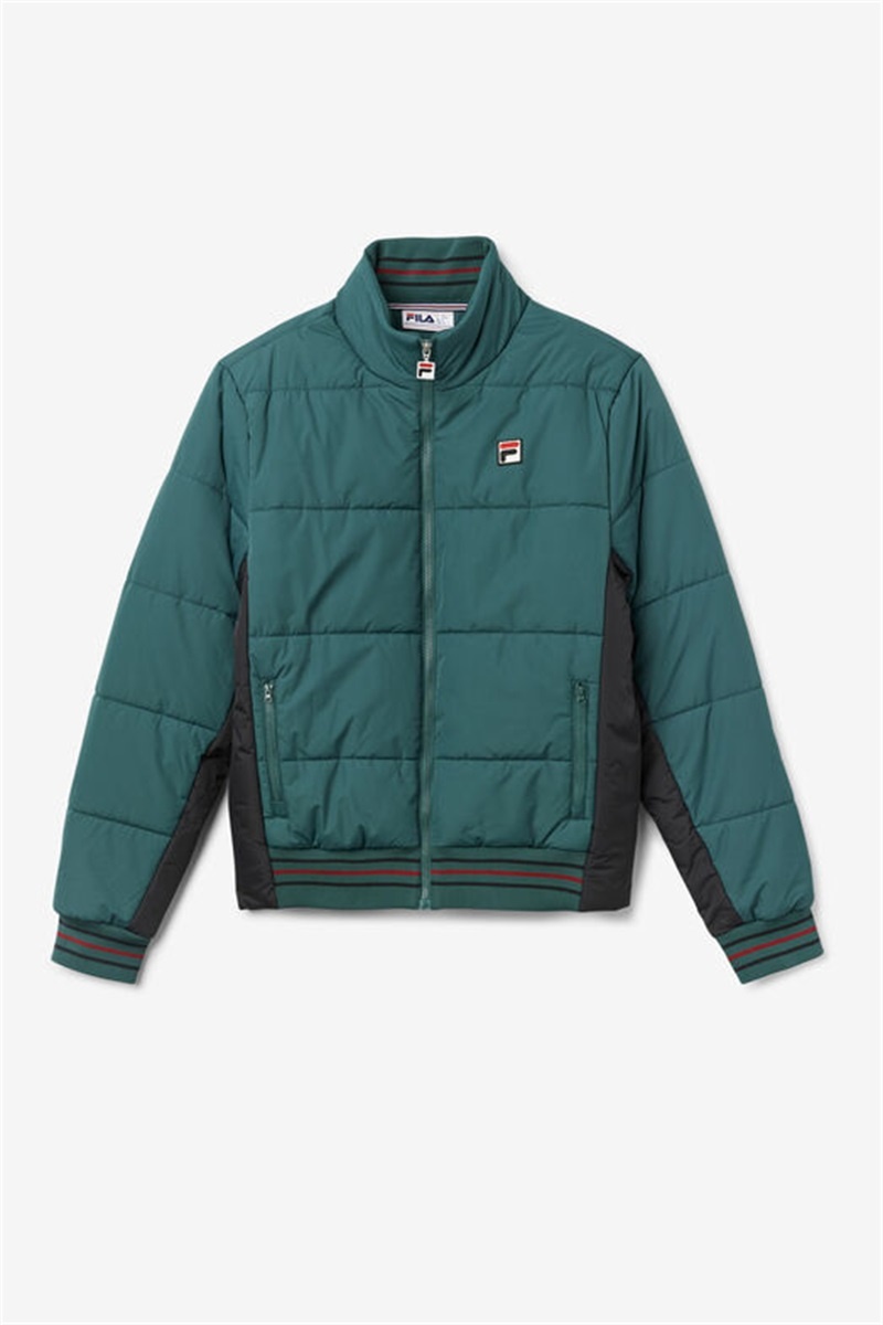 Black Men\'s Fila Watson Puffer Jacket | Saudi Arabia-017825