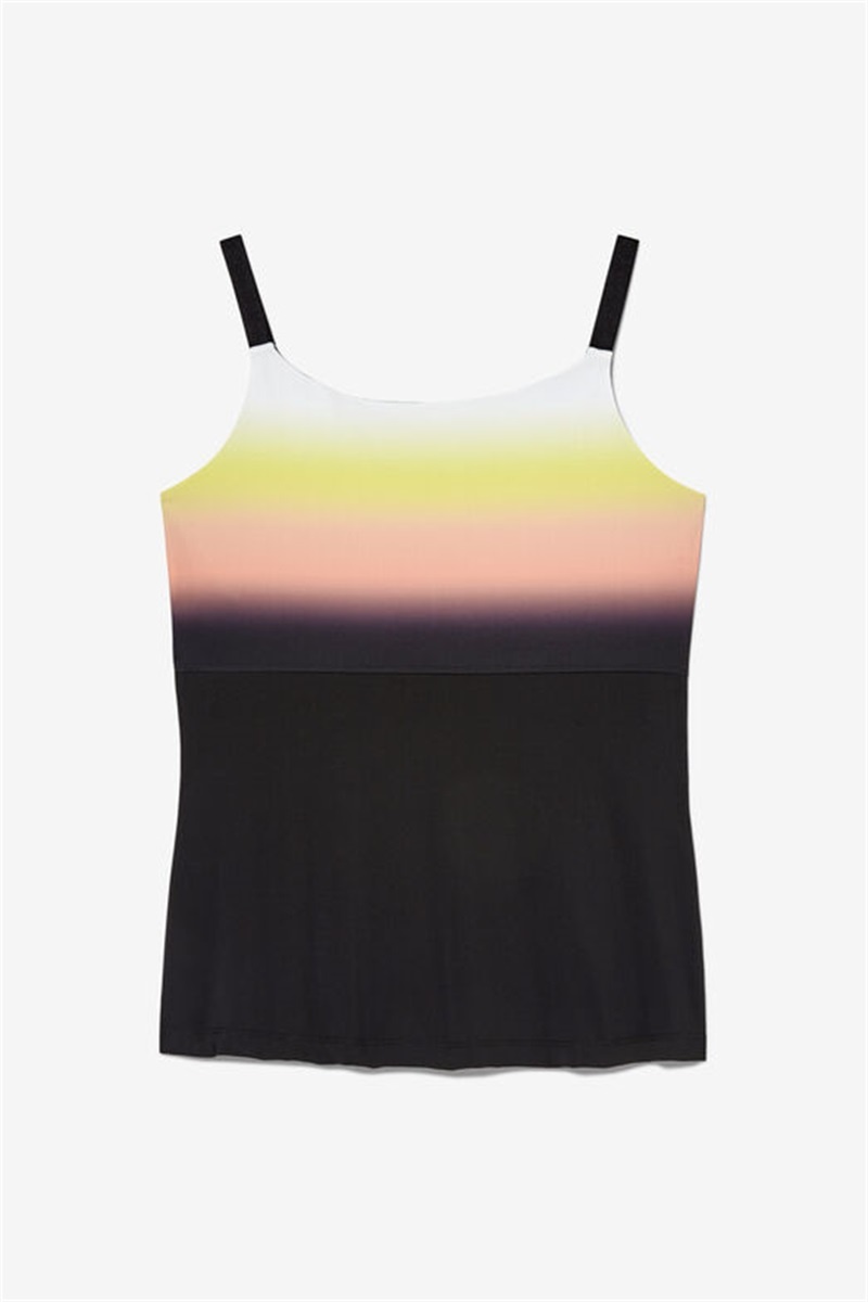 Black Women's Fila Backspin Cami Tank Top | Saudi Arabia-859126