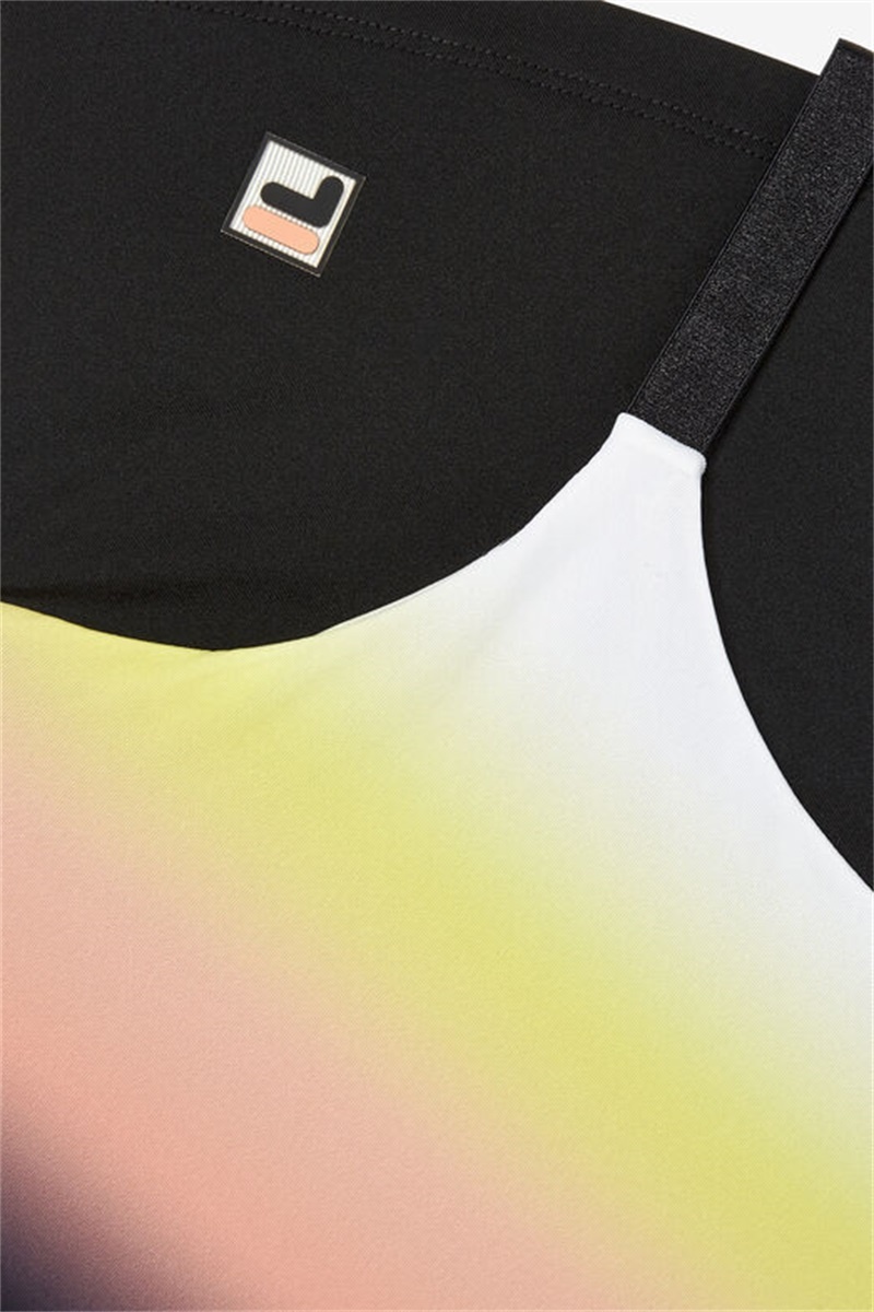 Black Women's Fila Backspin Cami Tank Top | Saudi Arabia-859126