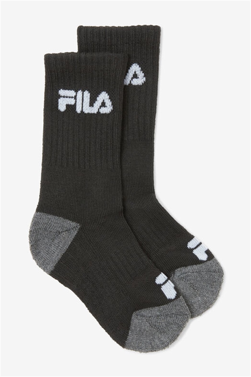 Black Women\'s Fila Cushioned Crew 6-Pack Socks | Saudi Arabia-520916