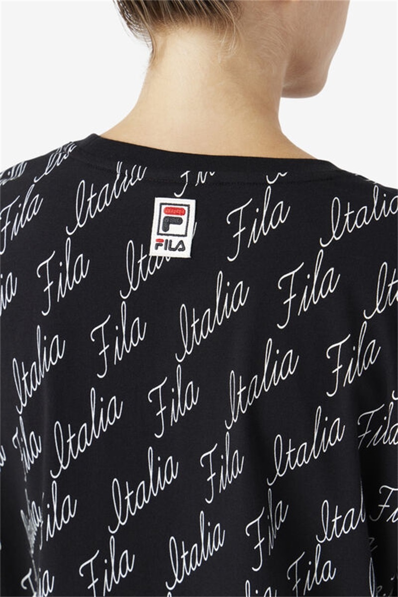 Black Women's Fila Elizabeth Tee | Saudi Arabia-167852