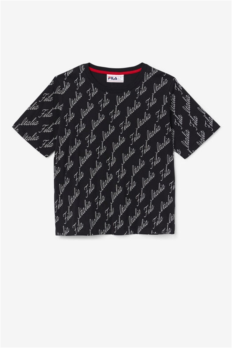 Black Women\'s Fila Elizabeth Tee | Saudi Arabia-167852
