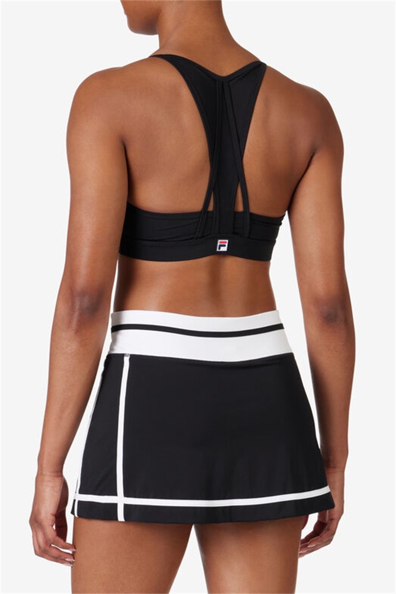 Black Women's Fila Essentials Bras | Saudi Arabia-315604