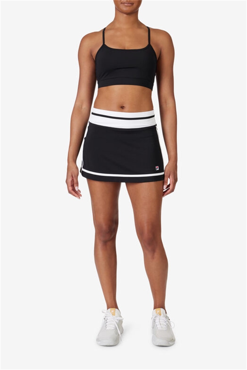 Black Women's Fila Essentials Bras | Saudi Arabia-315604