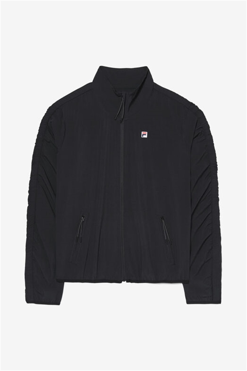 Black Women\'s Fila Essentials Court Jackets | Saudi Arabia-385246