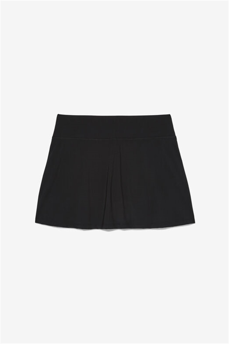 Black Women's Fila Essentials Long Flirty Skirts | Saudi Arabia-682931