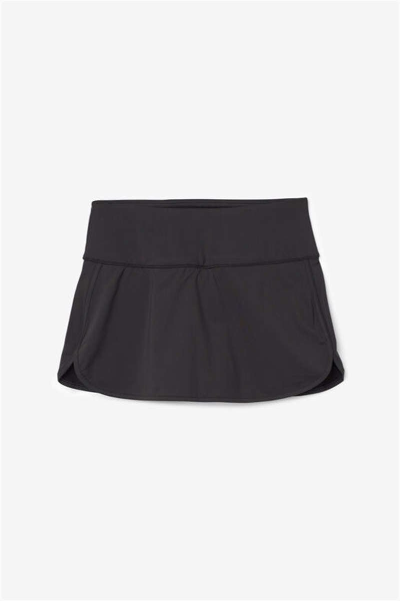 Black Women\'s Fila Essentials Tie Break Skirts | Saudi Arabia-923401